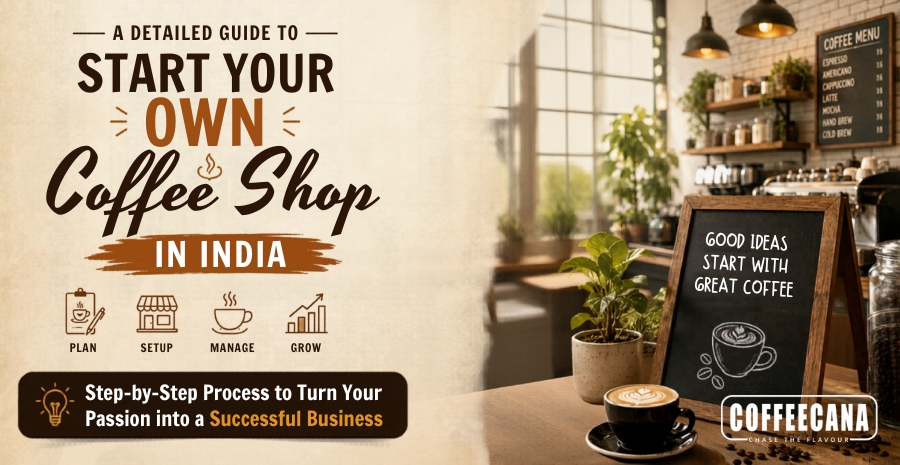 Blog featured image showing how to start coffee shop in India